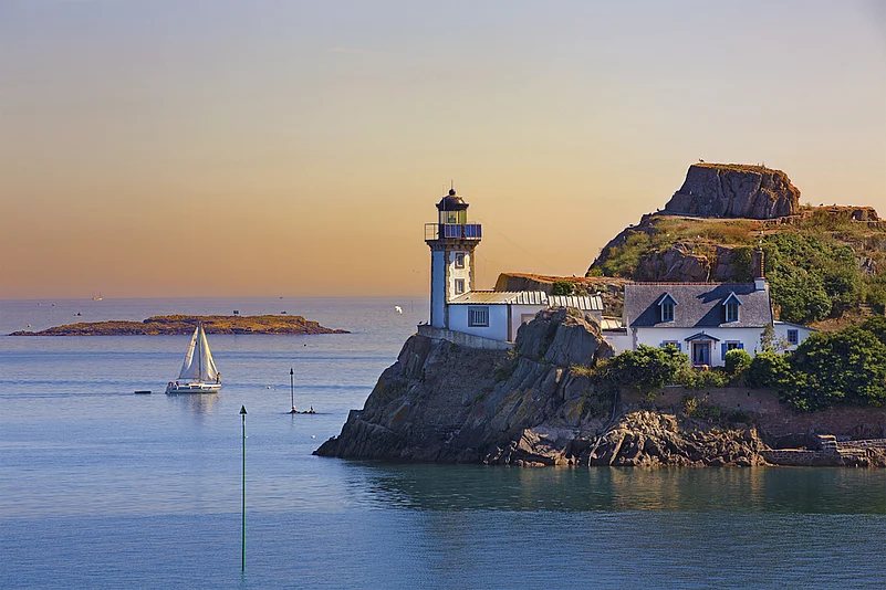 Lighthouse of LIle Louet seen from Pointe de Penn-al-Lann, Brittany